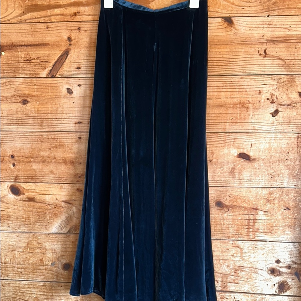 Double D Ranch Blue Maxi Pleated A-Line Skirt